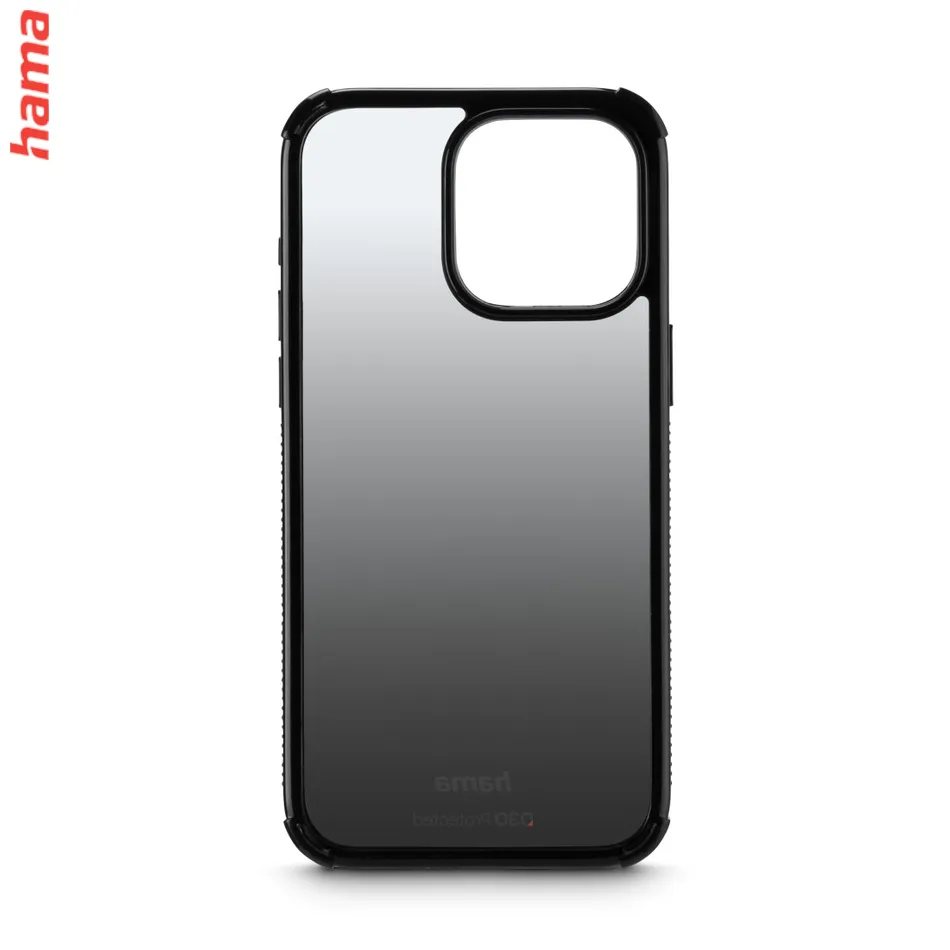 Hama Extreme Protect, kryt pre Apple iPhone 15 Pro Max, materiál D3O®, priehľadný čierny  