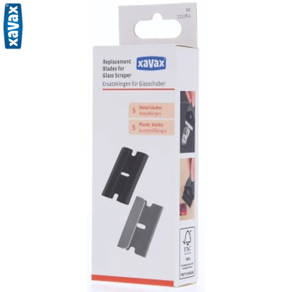 Xavax Náhradné Čepele pre Škrabku, Sklokeramické Dosky, 5x Plastové + 5x Kovové  