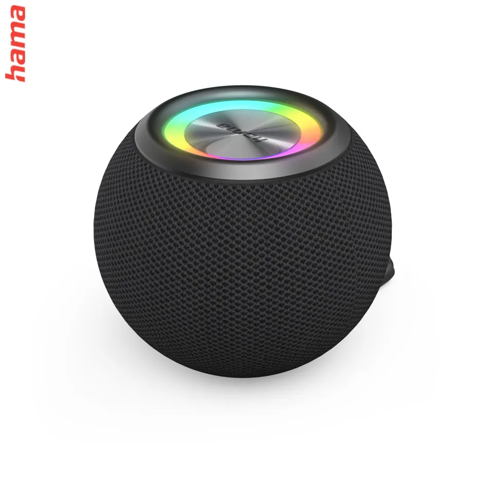 Hama Ball Bluetooth Reproduktor, 5 W, LED, AUX/USB/microSD, Čierny  