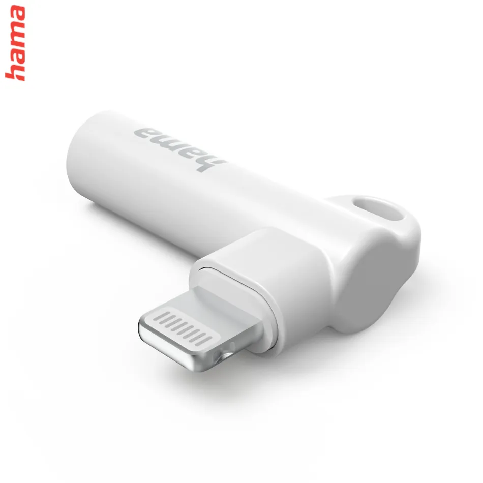 Hama MFi audio adaptér Lightning na jack 3,5 mm pre Apple, aktívny, kompaktný  