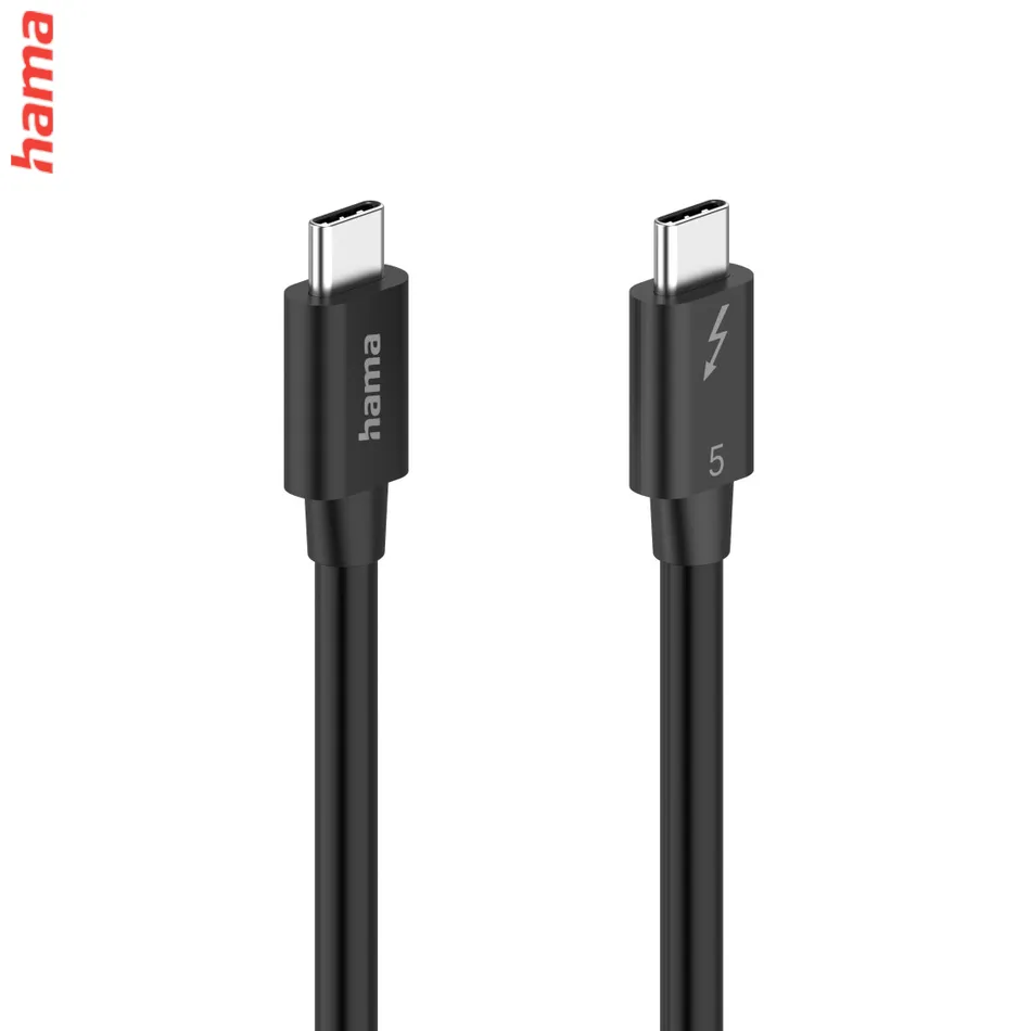 Hama Thunderbolt 5 kábel, USB-C, 1 m, 80 Gb/s, 240 W