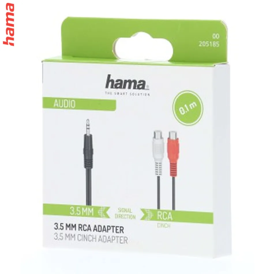 Hama audio redukcia jack vidlica na 2 cinch zásuvky, 10 cm