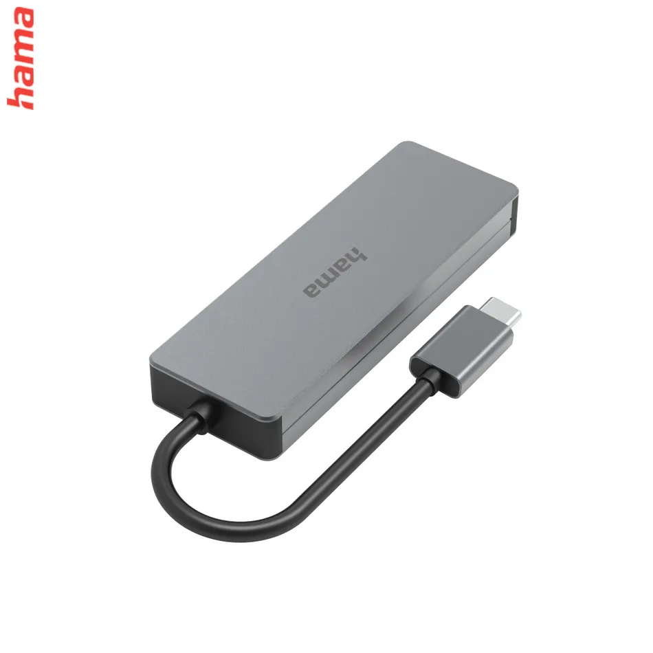 Hama USB-C-Hub, 4 porty, USB 3.2, 10 Gbit/s, hliníkový