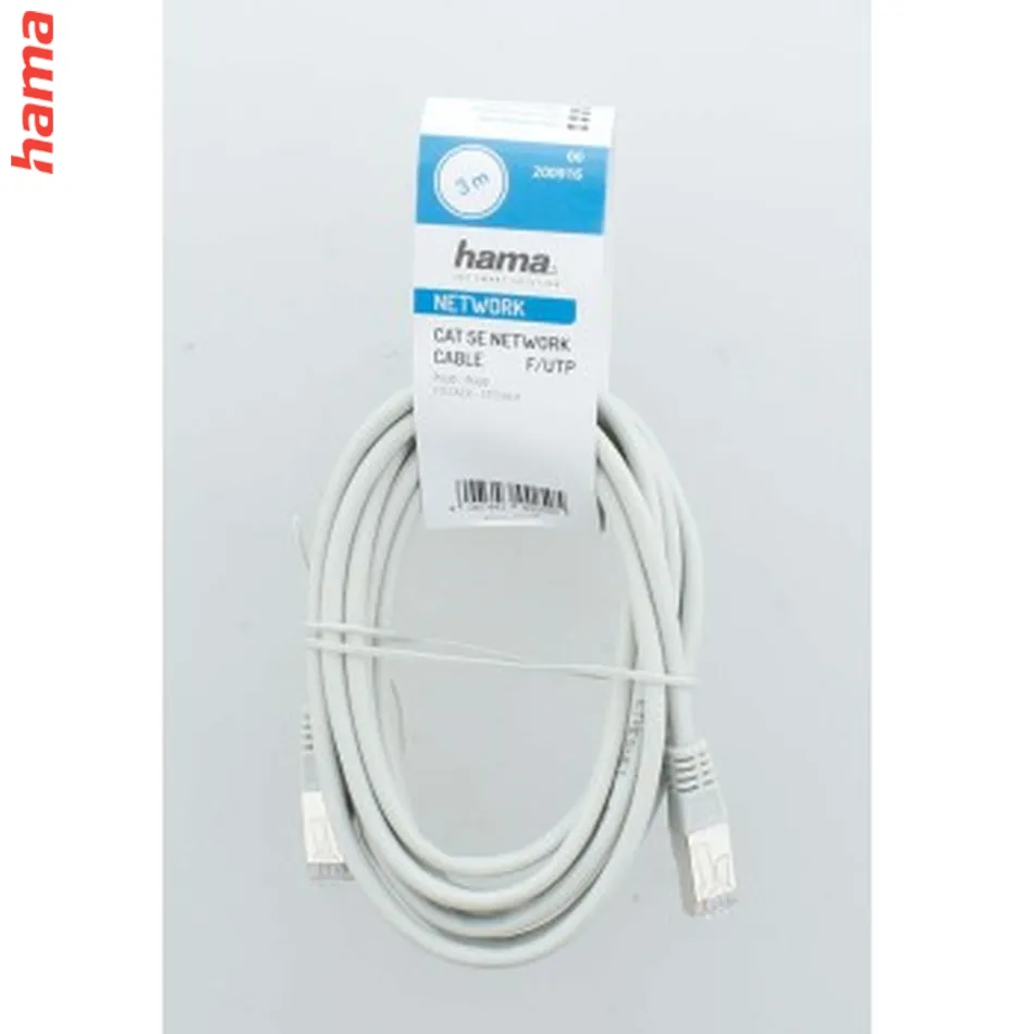 Hama sieťový kábel Cat5e F/UTP RJ45 3 m, tienený, nebalený