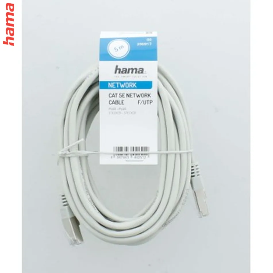 Hama sieťový kábel Cat5e F/UTP RJ45 5 m, tienený, nebalený