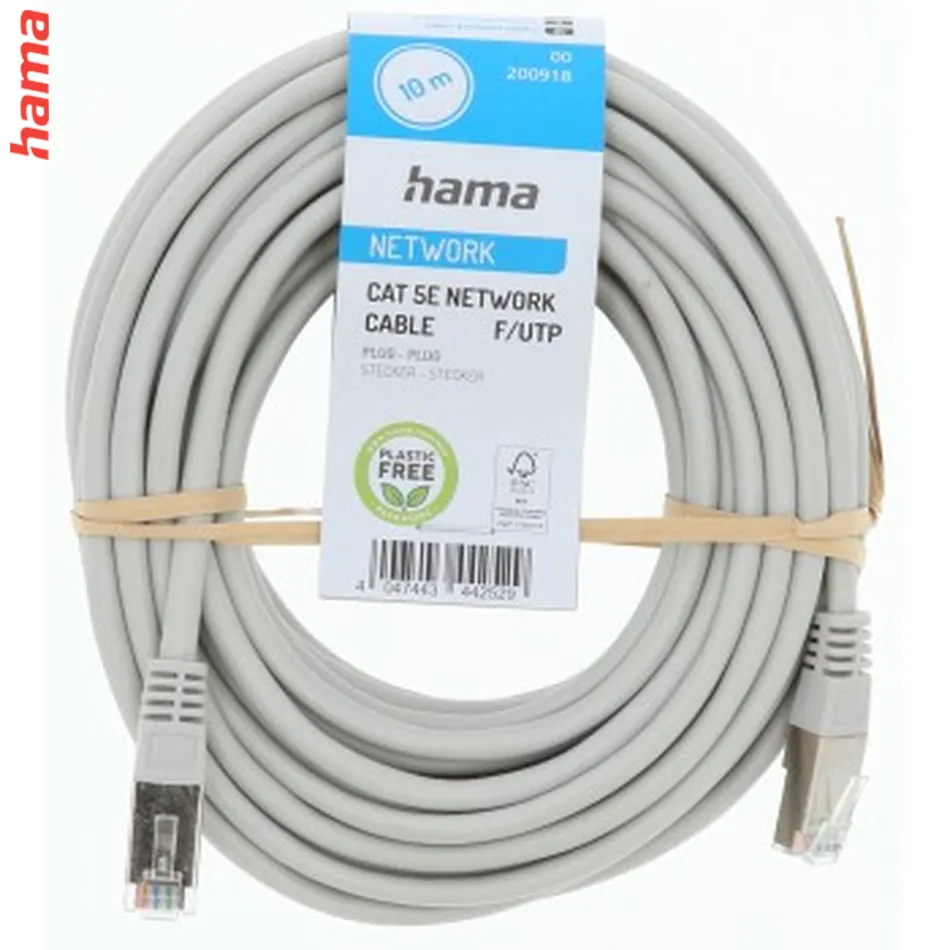 Hama sieťový kábel Cat5e F/UTP RJ45 10 m, tienený, nebalený