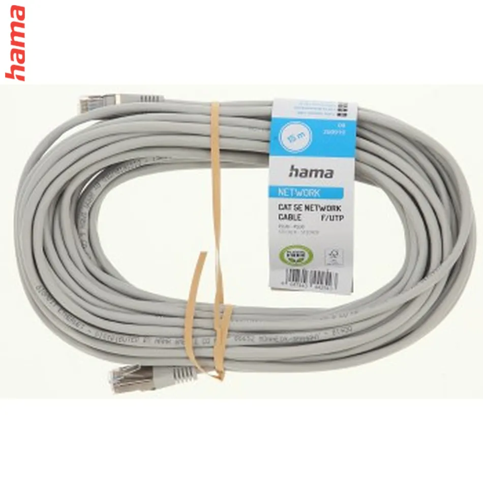 Hama sieťový kábel Cat5e F/UTP RJ45 15 m, tienený, nebalený