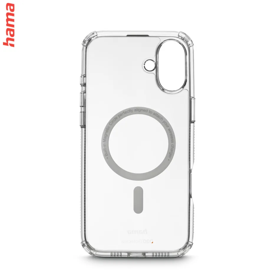 Hama Extreme Protect, kryt pre Apple iPhone 16 Plus, magnetický, D3O®, nezažltne, priehľadný