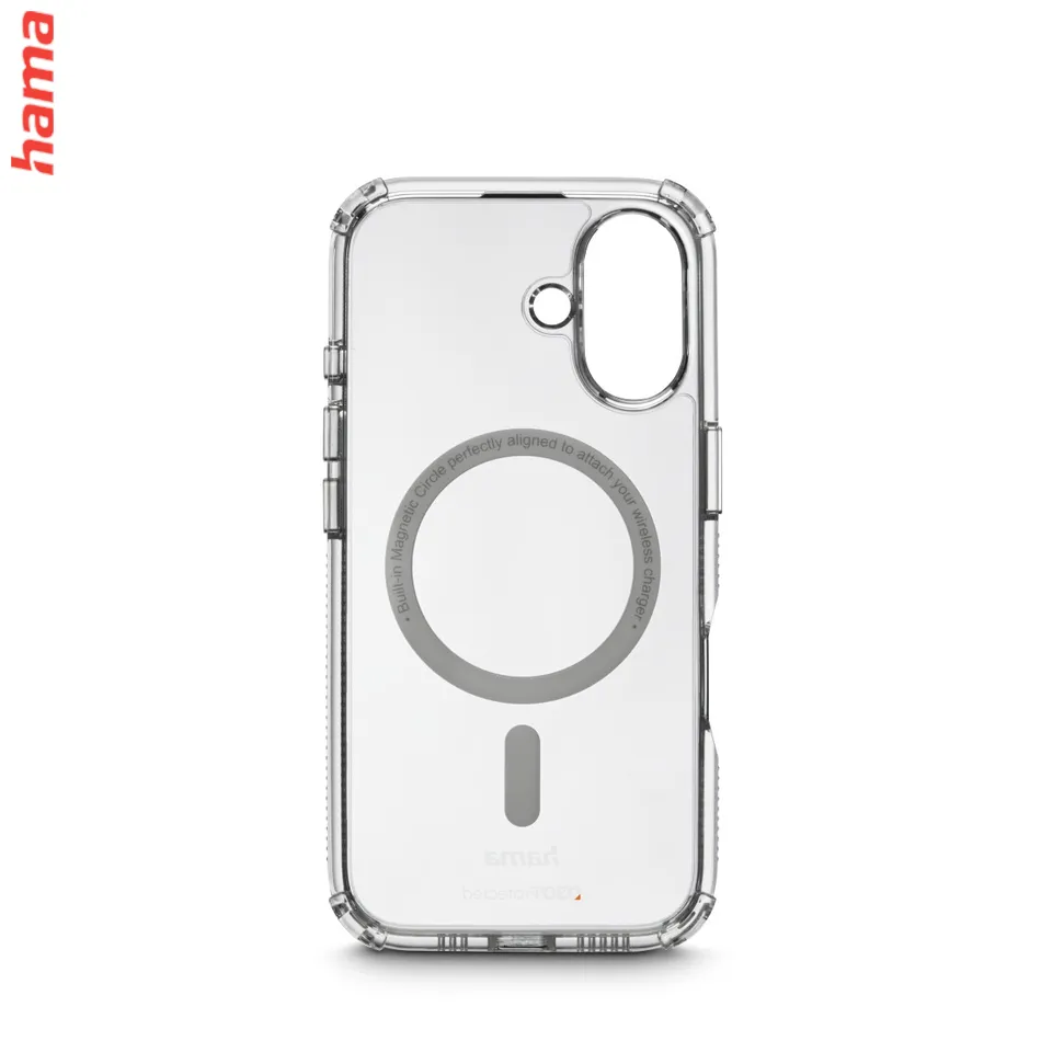 Hama Extreme Protect, kryt pre Apple iPhone 16, magnetický, D3O®, nezažltne, priehľadný