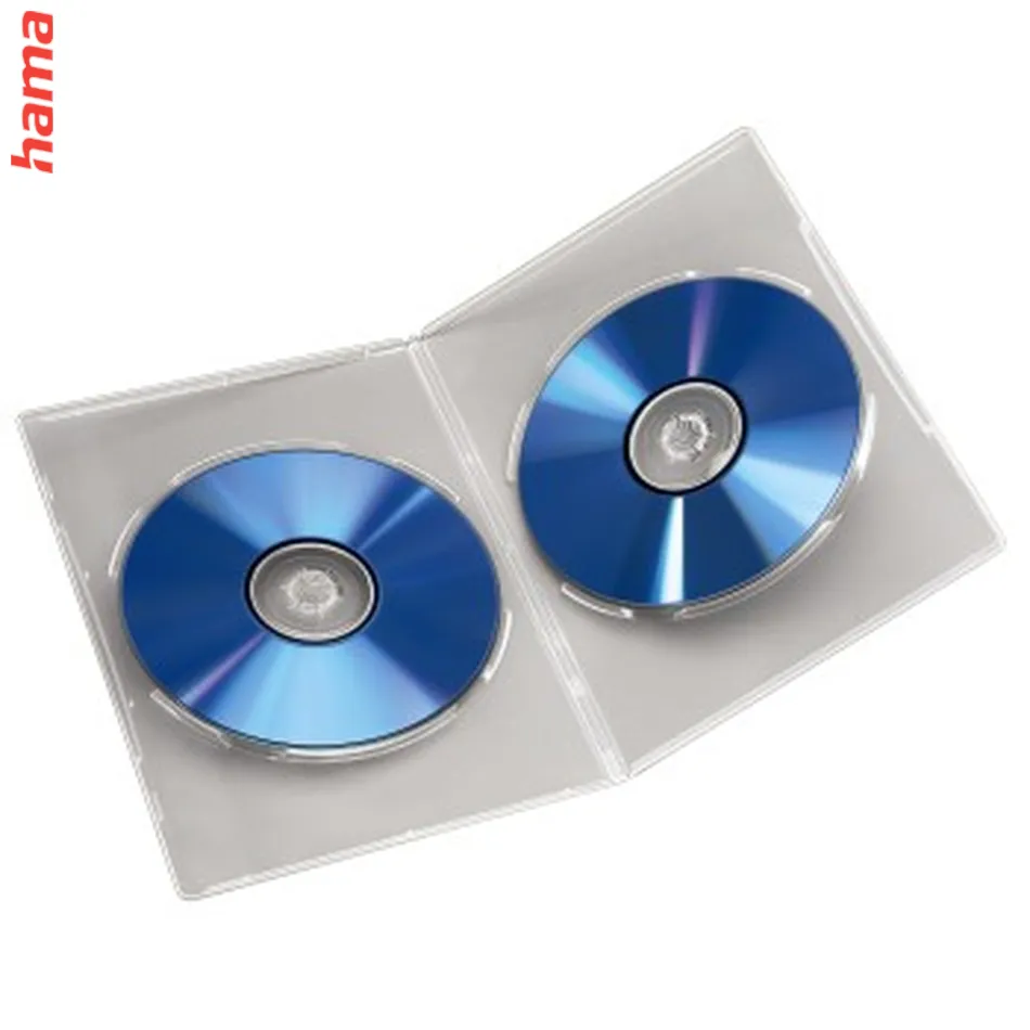 Hama Slim Double, obal na 2 DVD, s fóliou, priehľadný, balenie 5 ks (cena za balenie)