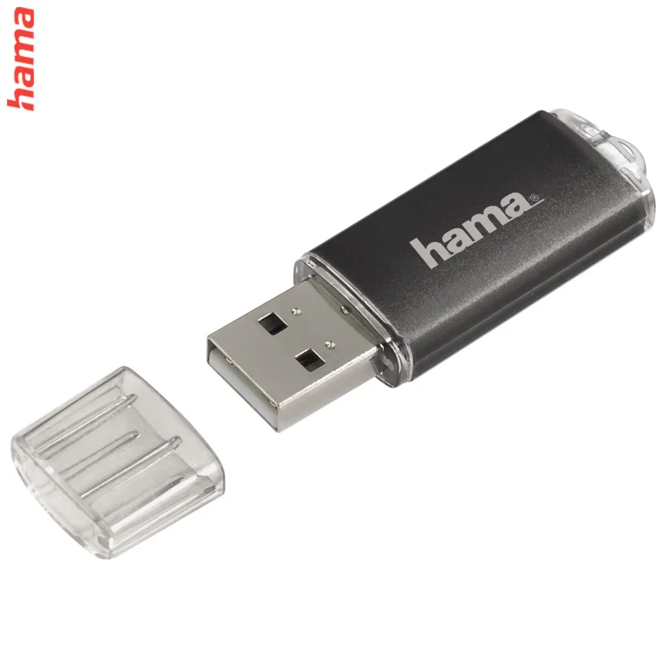 Hama USB FlashPen Laeta, USB 2.0, 16 GB, 10 MB/s, šedý
