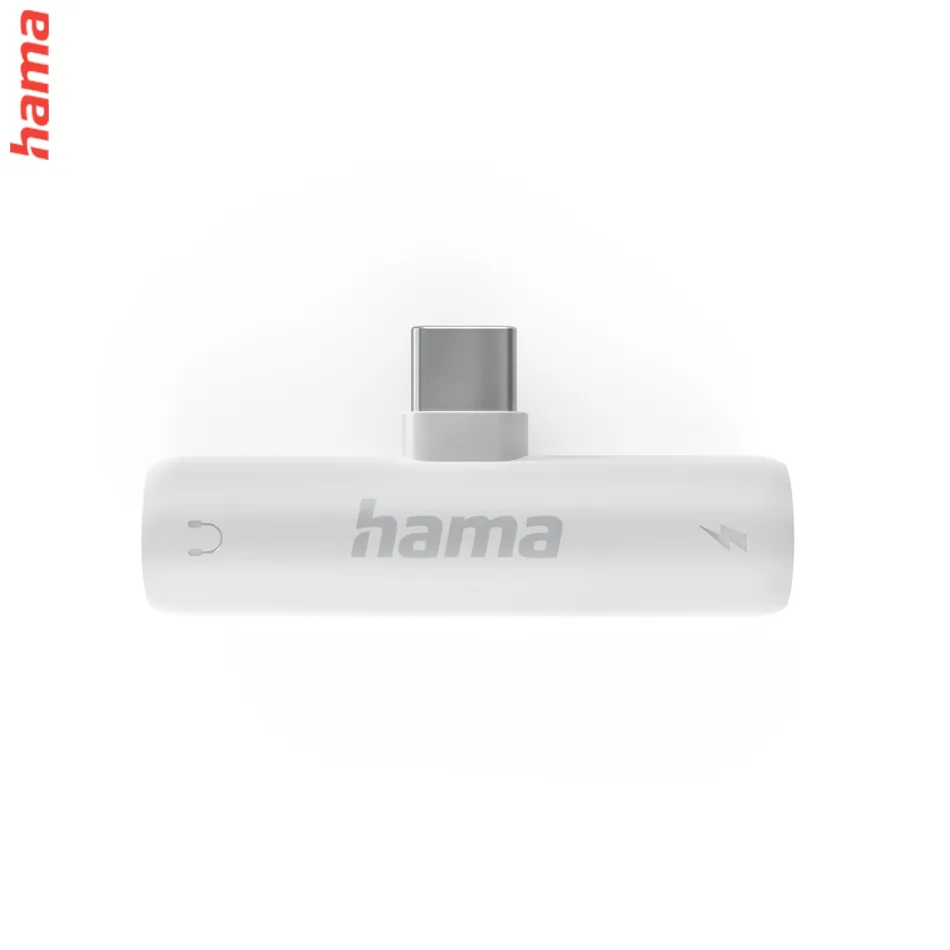 Hama audio adaptér USB-C na jack 3,5 mm, aktívny, USB-C napájanie
