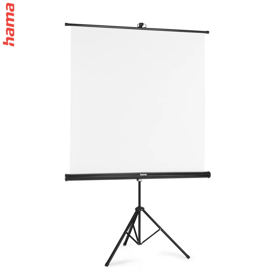 Hama projekčné plátno 2v1, 125x125 cm, uhlopriečka 177 cm, so statívom, prenosné, biele