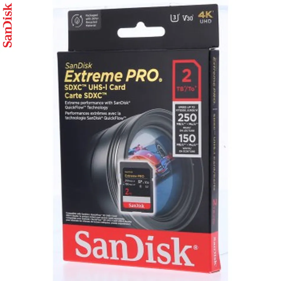 SanDisk Extreme PRO SDXC 2 TB Up to 250 MB/s & 150 MB/s, UHS-I Card