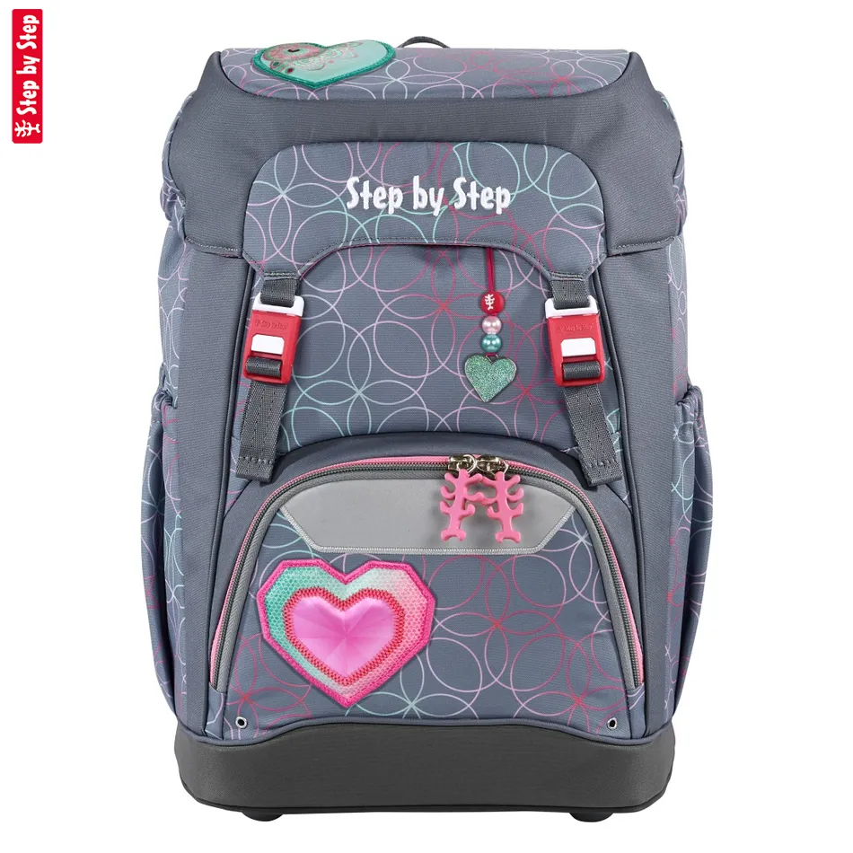Školský ruksak Step by Step GRADE Glitter Heart Hazle, AGR certifikát