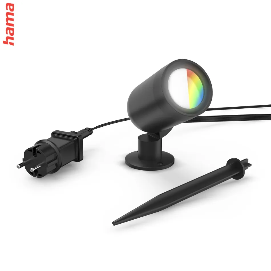 Hama SMART WiFi LED záhradné svetlo, Matter, zapich. nožička, IP65, farby, stmievanie, appka