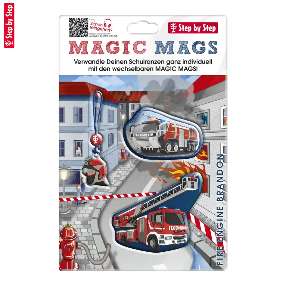 Doplnkový set obrázkov MAGIC MAGS Fire Engine Brandon k aktovkám GRADE, SPACE, CLOUD, 2v1 a KID