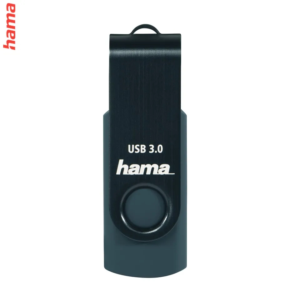 Hama USB 3.0 Flash Drive Rotate,128 GB, 70 MB/s, petrolejová modrá