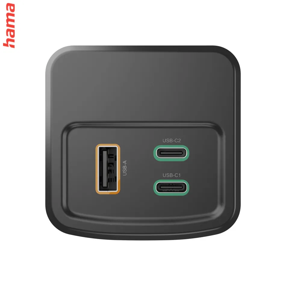 Hama High Power 65 W, powerbanka, 20000 mAh, 2x USB-C, 1x USB-A, PD, QC, displej