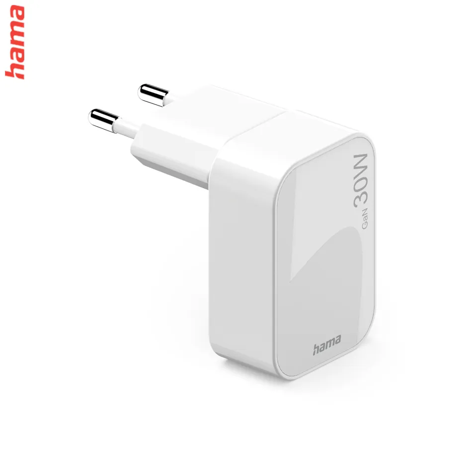 Hama rýchla USB nabíjačka GaN, USB-C PD/QC 30 W, skladacia
