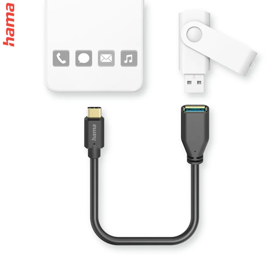 Hama OTG redukcia USB-C na USB-A, 5 Gb/s, 15 cm