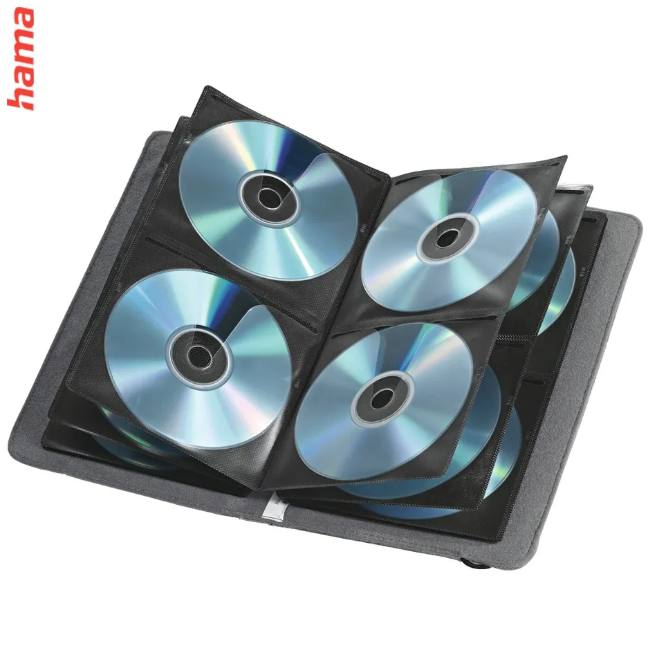 Hama Felt, puzdro na 48 CD/DVD/Blu-ray diskov, filcové, šedé