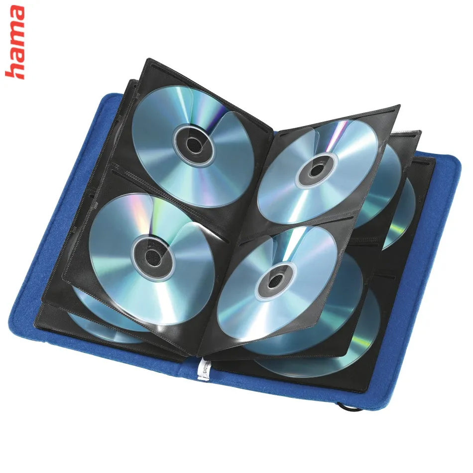 Hama Felt, puzdro na 48 CD/DVD/Blu-ray diskov, filcové, modré