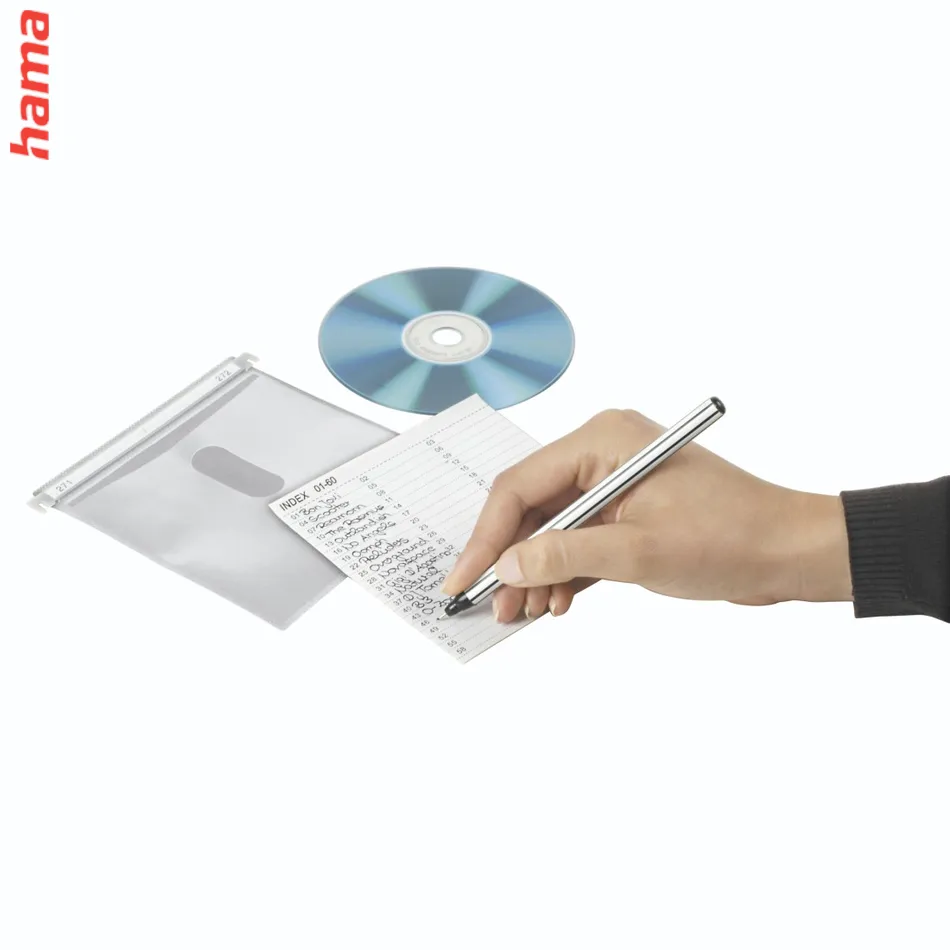 Hama ochranné obaly Double, pre 2 CD/DVD, biele, balenie 50 ks (cena za balenie)