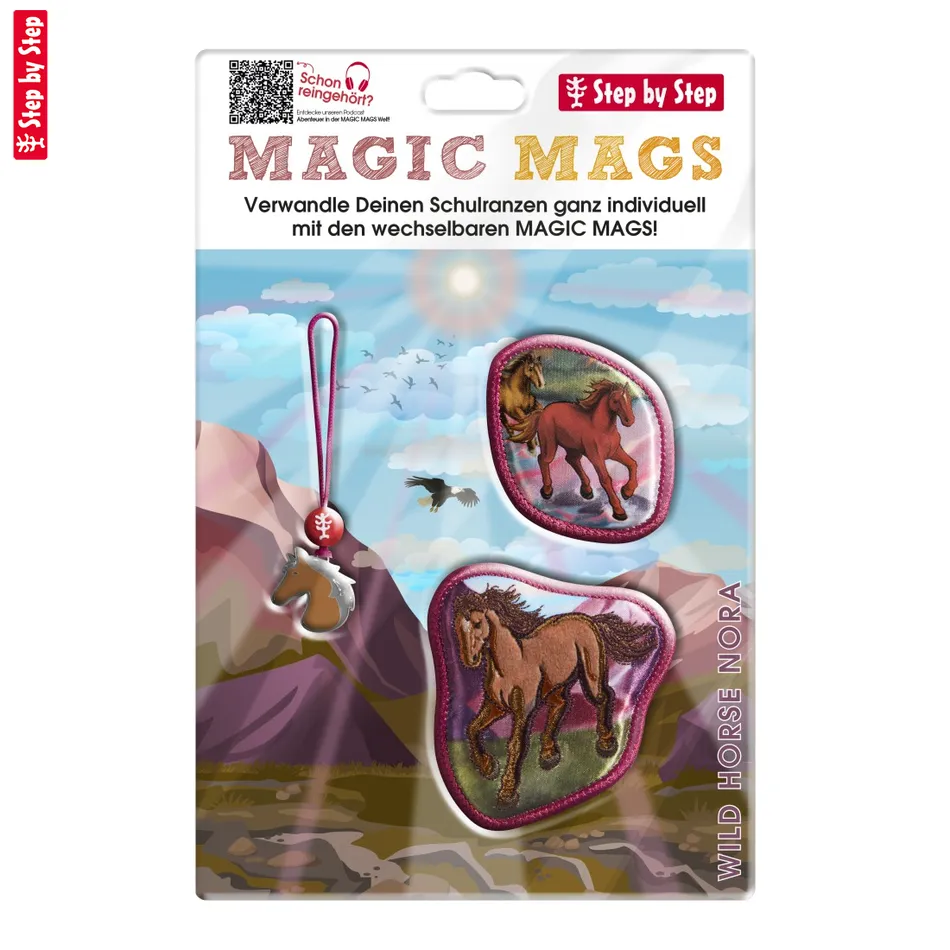 Doplnkový set obrázkov MAGIC MAGS, Wild Horse Nora, pre aktovky a ruksaky Step by Step