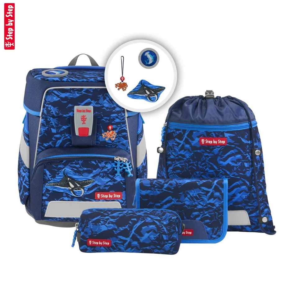 Školská aktovka Step by Step SPACE, Manta Rio - 5-dielny set, AGR certifikát