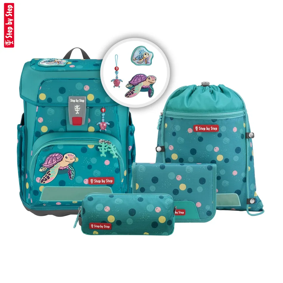 Školská aktovka Step by Step CLOUD, Turtle Josie - 5-dielny set, AGR certifikát