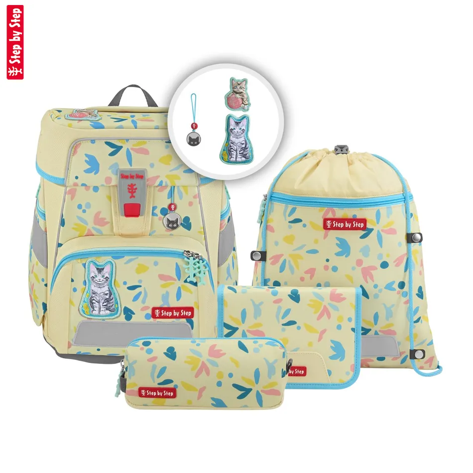 Školská aktovka-taška Step by Step SPACE, Cat Lilly - 5-dielny set, AGR certifikát