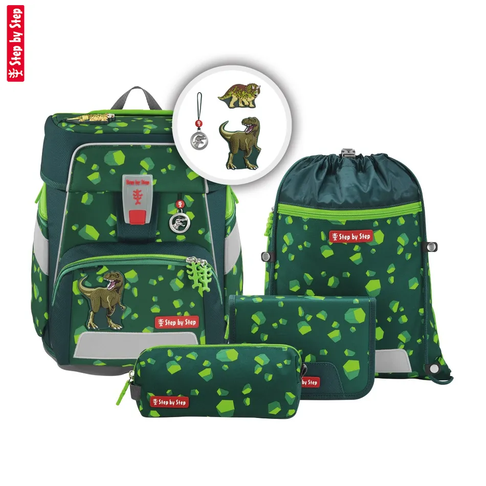 Školská aktovka-taška Step by Step SPACE, Dino Targo - 5-dielny set, AGR certifikát