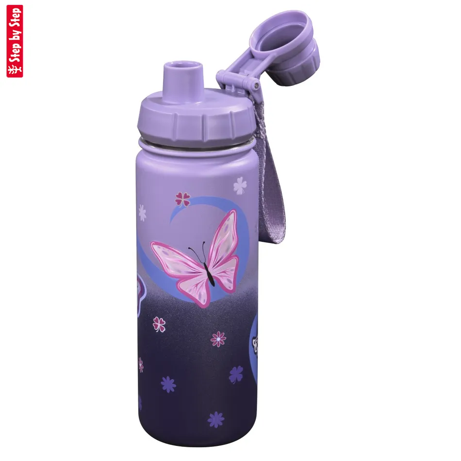 Izolovaná fľaška na nápoj z nerezovej ocele Step by Step 0,5 l, Sweet Butterfly