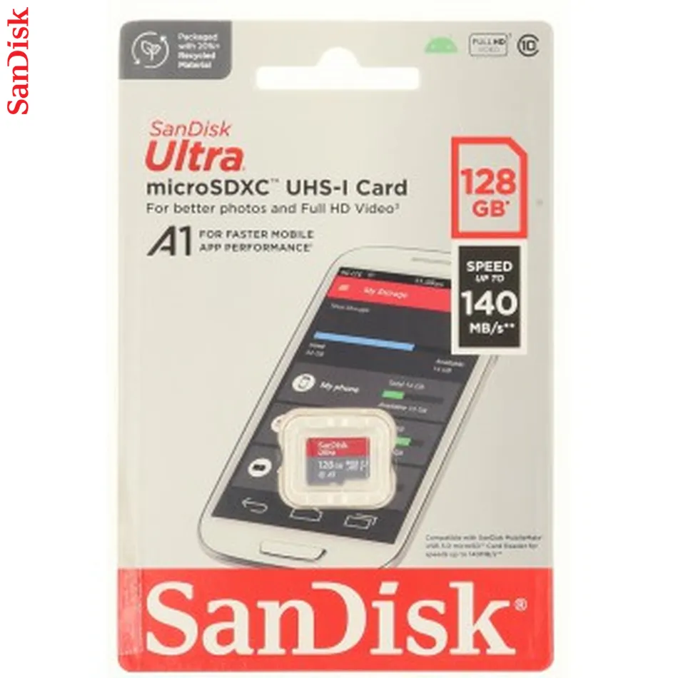 SanDisk Ultra microSDXC 128 GB (A1/UHS-I/Cl.10/140 MB/s)