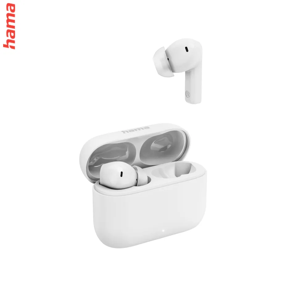 Hama Bluetooth slúchadlá Passion Clear II, štuple, ANC/ENC, aplikácia, biele