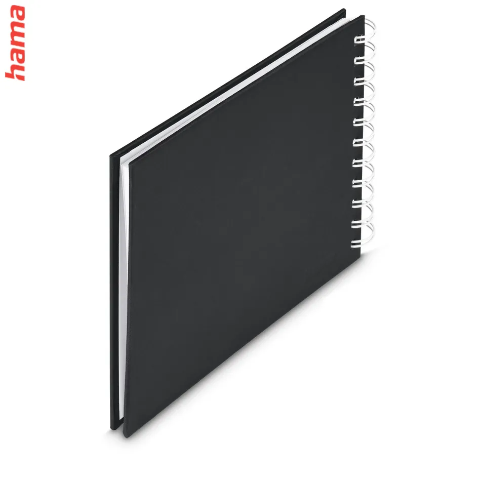 Fotoalbum špirálový Hama FINE ART 18,5x15 cm, 30 strán, nová čierna, biele listy