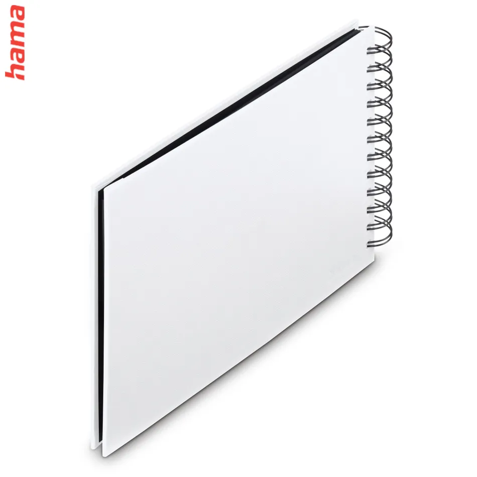 Fotoalbum špirálový Hama FINE ART 24x17 cm, 50 foto, biela, čierne listy