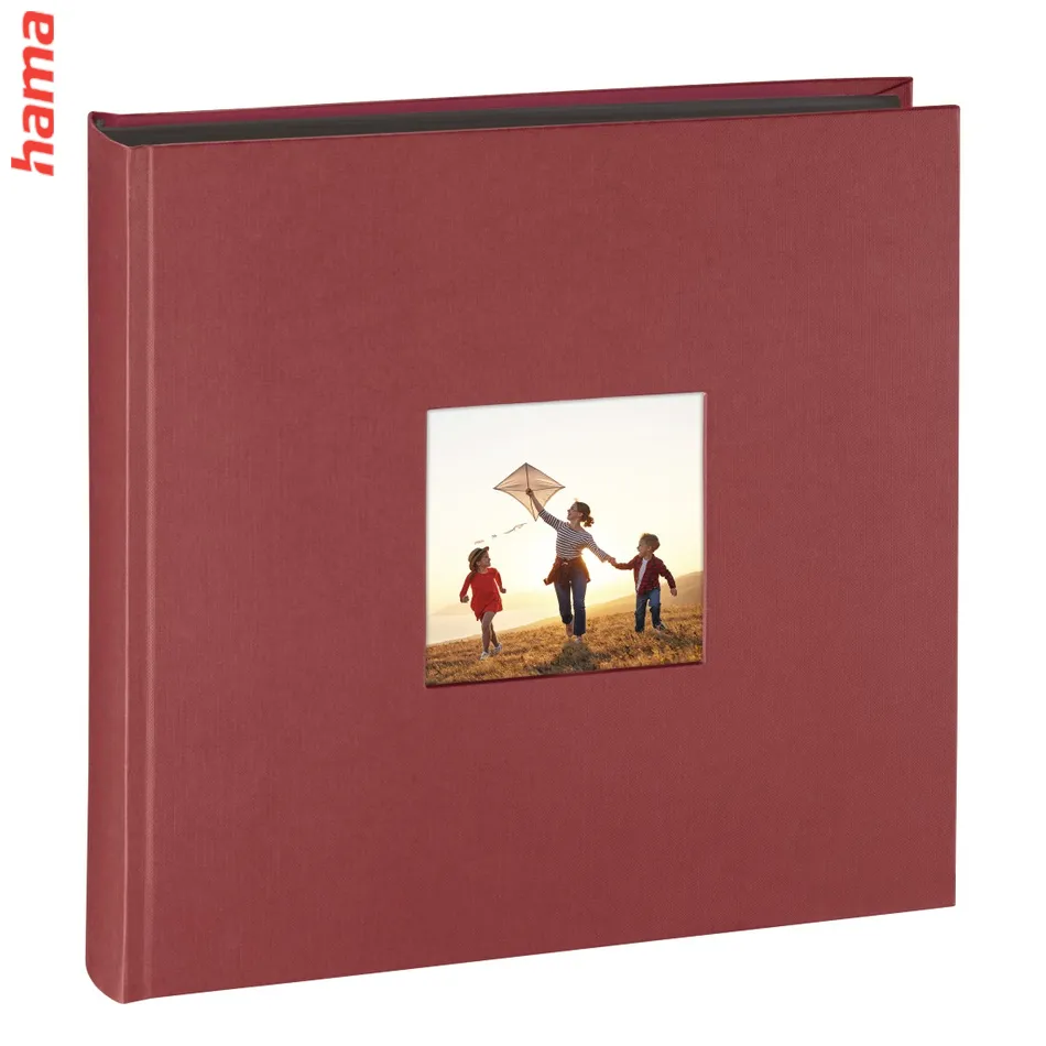 Hama album klasický FINE ART 30x30 cm, 100 strán, 400 foto, bordó, čierne listy