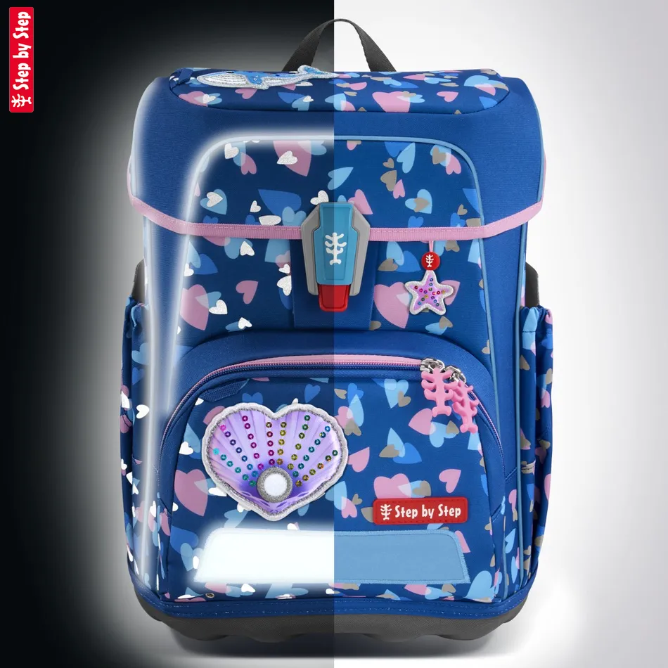 Školská taška Step by Step CLOUD REFLECT, Seashell Pearl - 5-dielny set, AGR certifikát