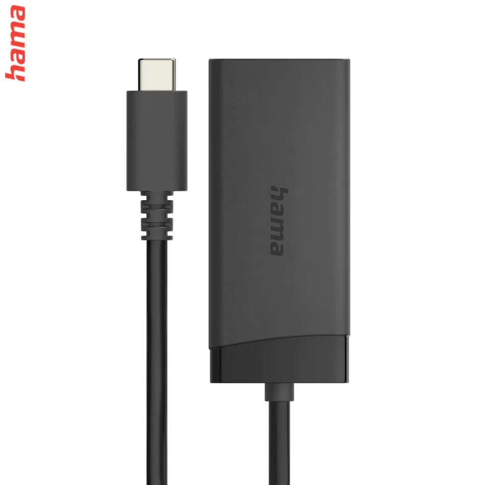 Hama Redukcia 2v1 USB-C na HDMI a DisplayPort, UHD 4K@60 Hz, Čierna