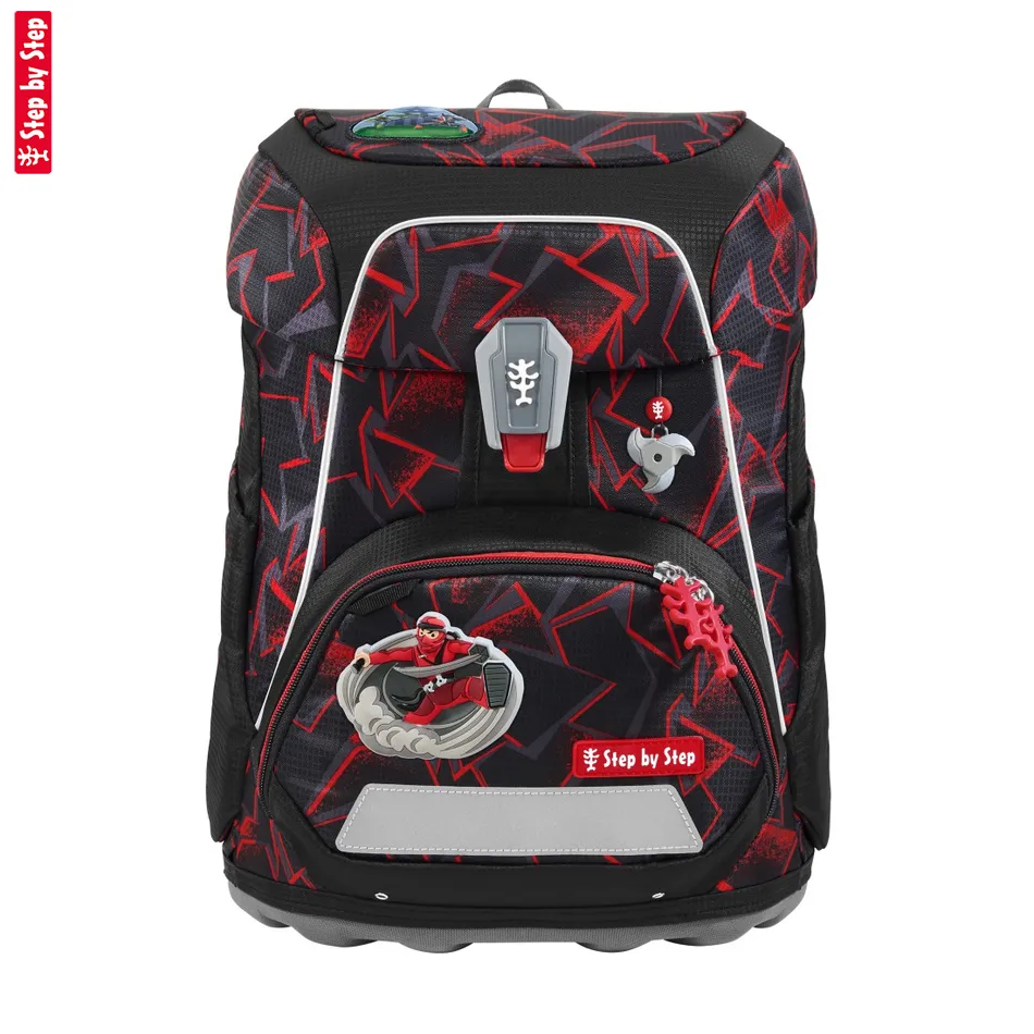 Step by Step školská taška FIT Ninja Yuma – 5-dielny set s AGR certifikátom