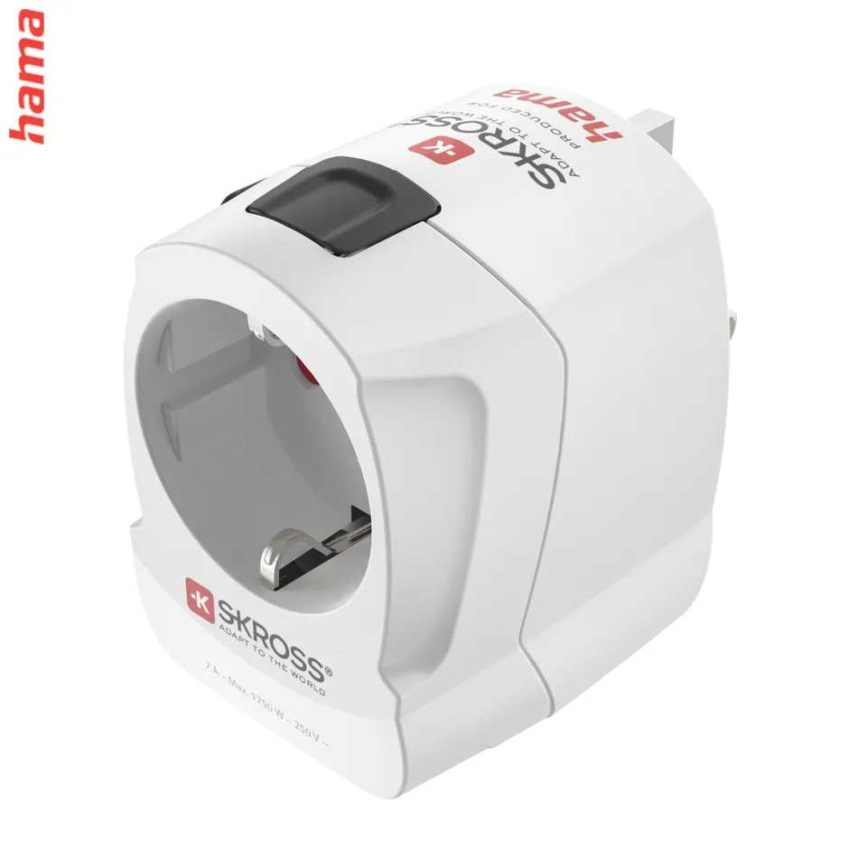 Adaptér do zásuvky Hama cestovný adaptér Pro Light AC 30PD, 3-pól, globálny, USB-A/USB-C 30W