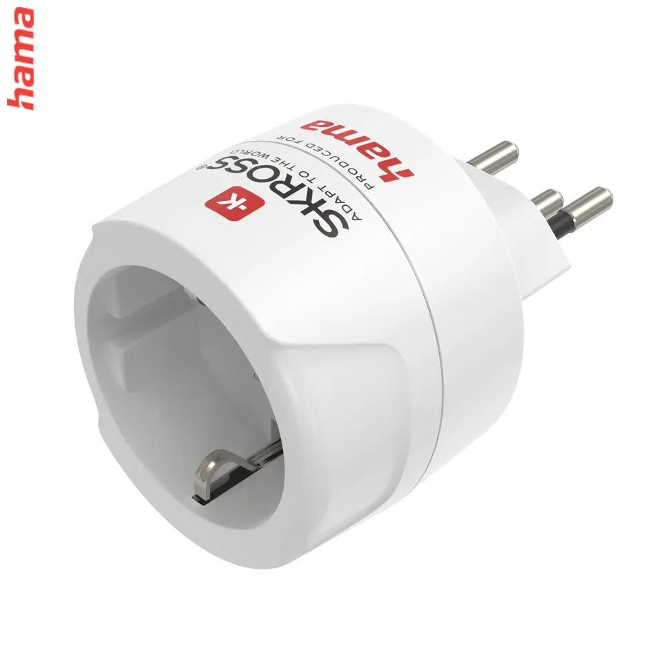 Hama cestovný adaptér typ J/L/N do Švajčiarska, Talianska a Brazílie, 3-pól.