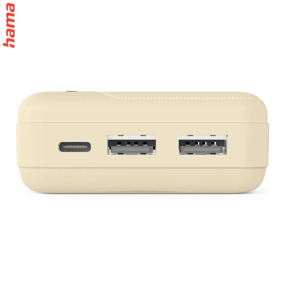 Hama Pocket 20, powerbanka 20000 mAh, 2,1 A, výstup: 2x USB-A, piesková
