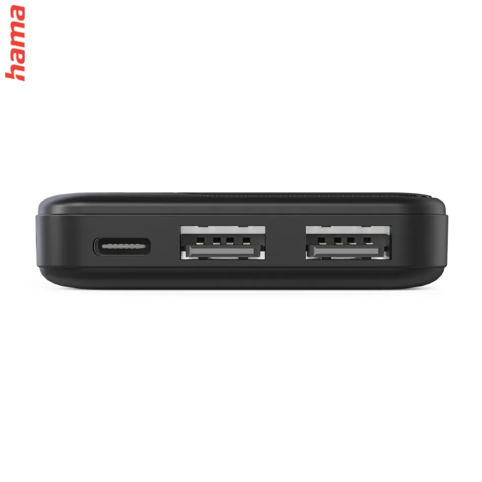 Hama Pocket 5, powerbanka 5000 mAh, 2,1 A, výstup: 2x USB-A, čierna Farebný odtieň