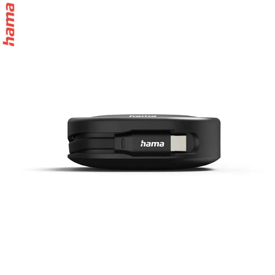 Hama nabíjačka USB C navíjací kábel, 1 m, USB 2.0, 60 W