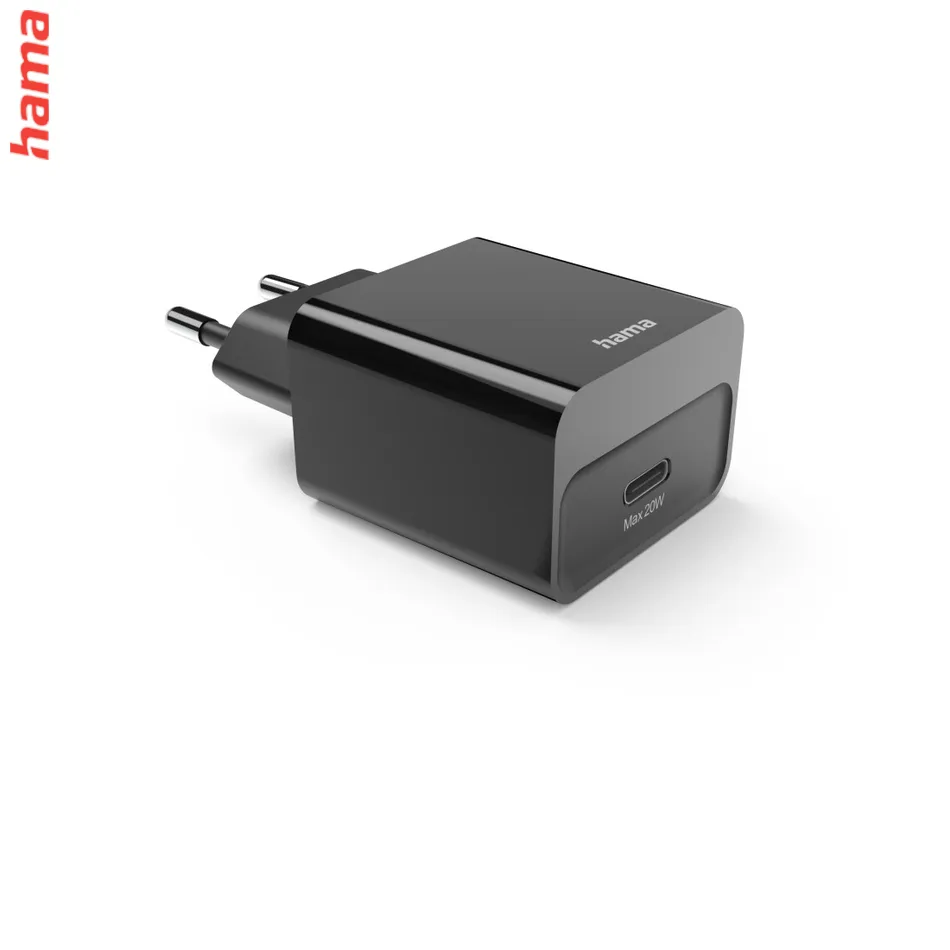 Hama rýchla USB nabíjačka USB-C PD 20 W, čierna