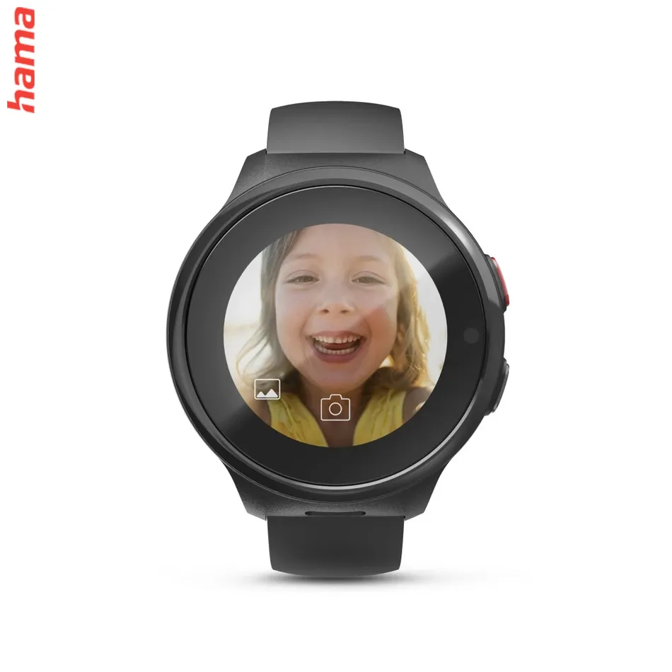 Detské smart hodinky, SIM, GPS, SOS tlačidlo, hlasové/video hovory, čierne