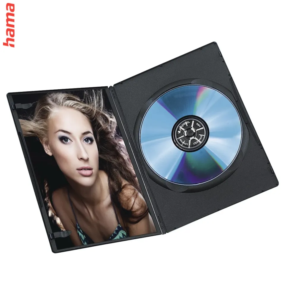 Hama čierny slim DVD obal na jedno DVD, balenie 10 ks